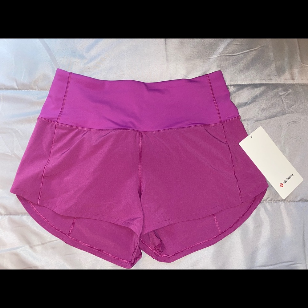 Lululemon high rise speed up shorts